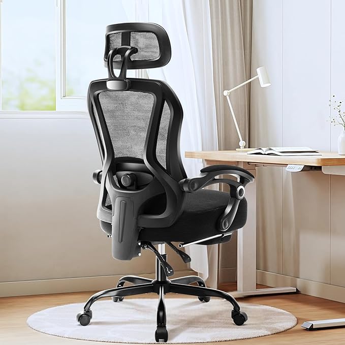 Ergonomic Office Chair with Footrest, Ultra Thick Reclining Office Desk Chair - Image 7