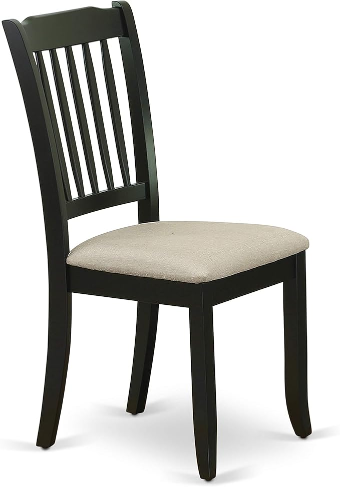 East West Furniture SHDA3-BLK-C 3 Piece Dining Table Set - Image 4