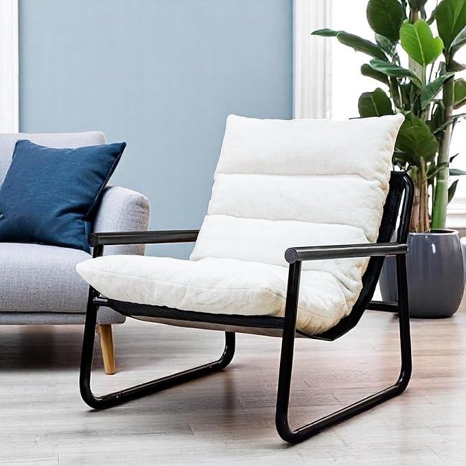 Plush Modern Accent Chair Single Comfy Chair - Image 8