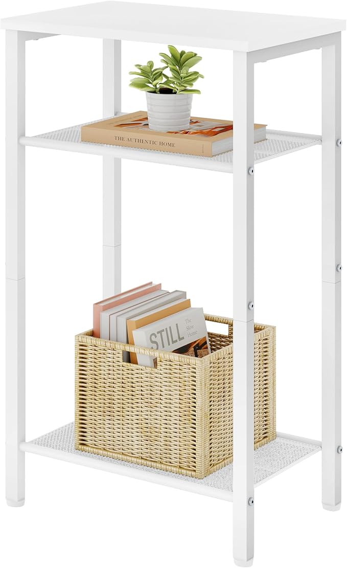 Hoctieon 2-Set 3 Tier End Table, Telephone Table Set of 2, Tall Side Table - Image 9
