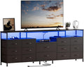 70.9" W Large TV Stand for 65/75/80 inchs TVs, 14 Drawer Long Dresser by ElevateYourLivingSpace