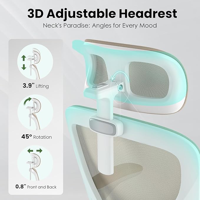 Ergonomic Office Chair, Comfy Home Office Chair High Back Computer Chair - Image 5