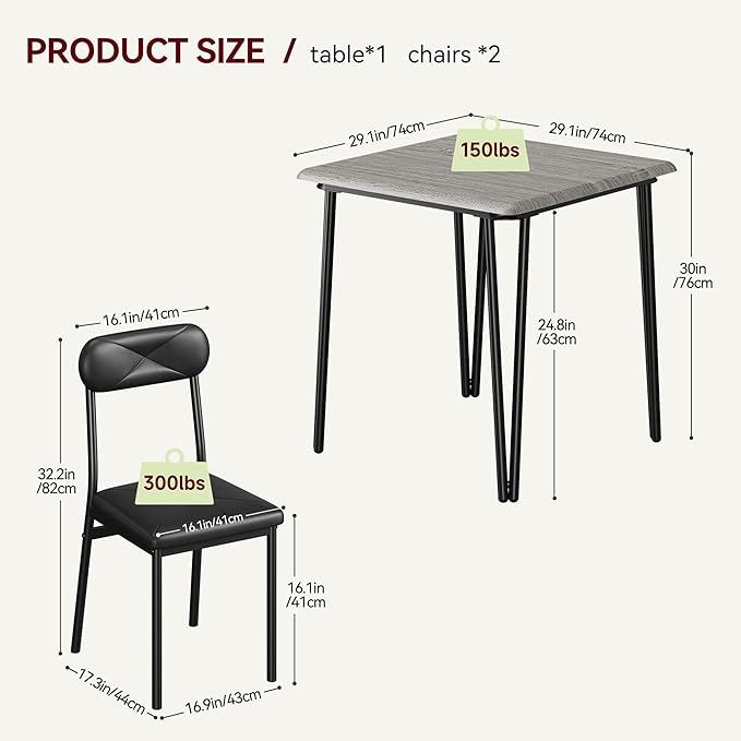 IDEALHOUSE Dining Table Set for 4, Kitchen Table - Image 8