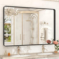 48x32 Inch Black Framed Bathroom Mirror by VANLIOBathroomMirror
