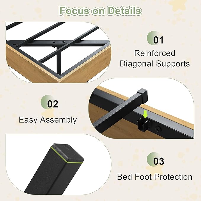 Feonase Floating Bed Frame Twin - Image 7