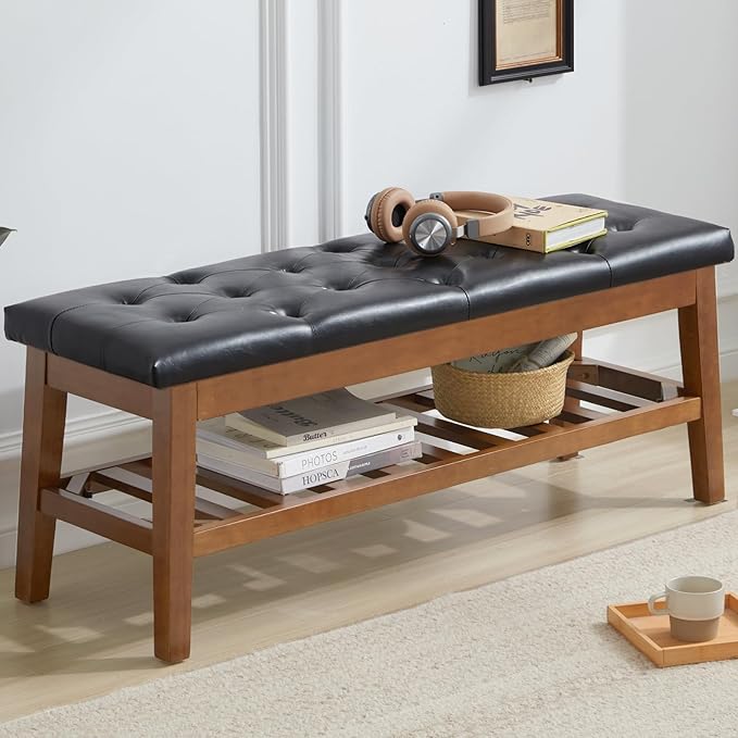 Upholstered Shoe Bench Entryway Bench by MILCIL