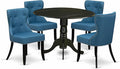 East West Furniture DLSI5-BLK-21 5 Piece Dining Room Table Set Includes a Round by EastWestFurniture