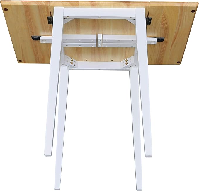IC International Concepts, Solid Wood Small Drop Leaf Dining Table, Solid Real - Image 13