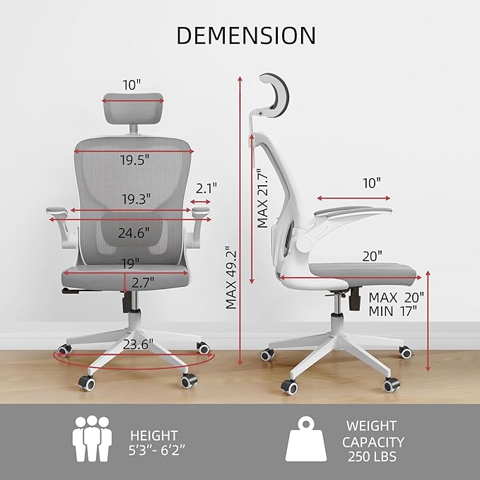 Monhey Office Chairs, Ergonomic Office Chair, Computer Chair - Image 2