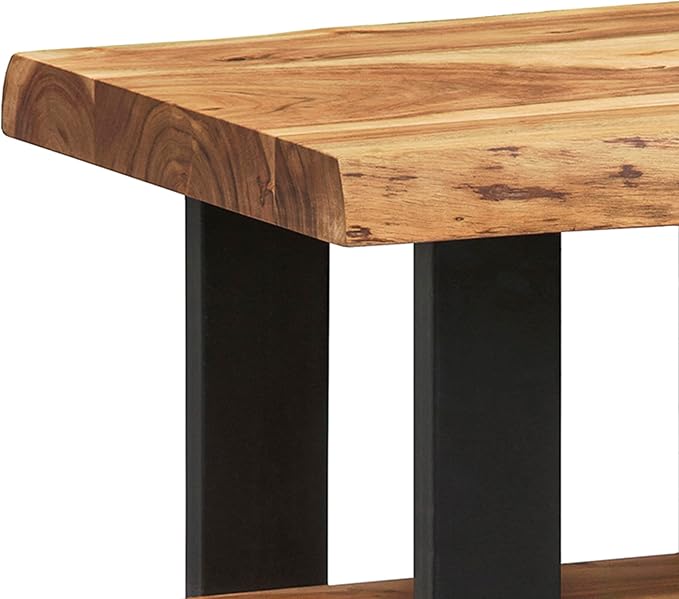 Alaterre Furniture Alpine Natural Live Edge Acacia Wood End Table - Image 5