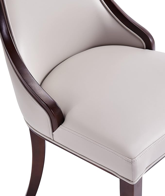 Manhattan Comfort Grand Avenue Faux Leather Dining Chairs, Parsons Accent - Image 12