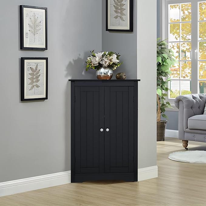 Iwell Corner Cabinet, Corner Bathroom Cabinet - Image 2