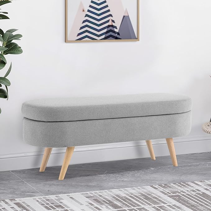 NicBex Ottoman Bench with Storage - Image 2