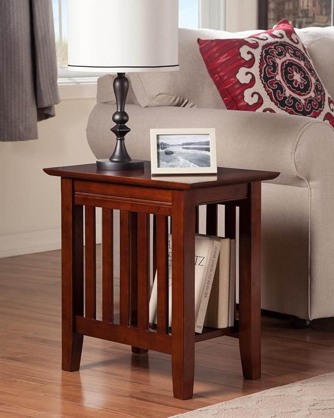 AFI Mission Chair Side Table in Walnut - Image 2