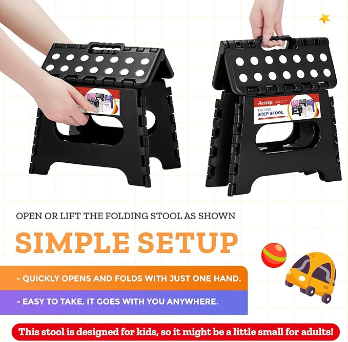 ACSTEP Folding Step Stool Foldable Stool 7.5 Inch Height Kids Step Stool - Image 7