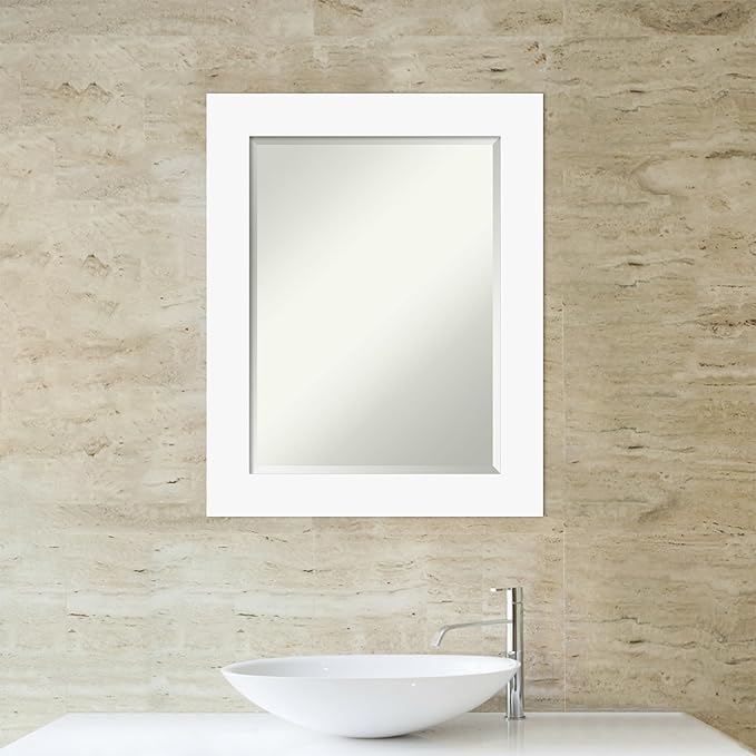Amanti Art White Bathroom Mirror - Image 6