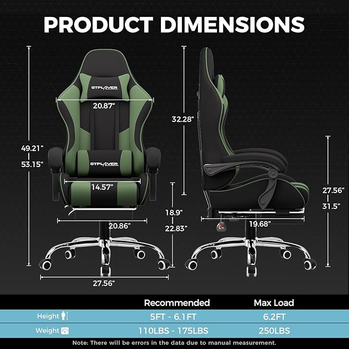 GTPLAYER Gaming Chair, Computer Chair - Image 3