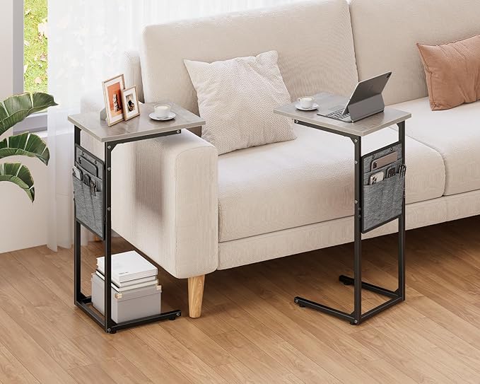 Vagusicc C Shaped End Table, Small Side Table - Image 7