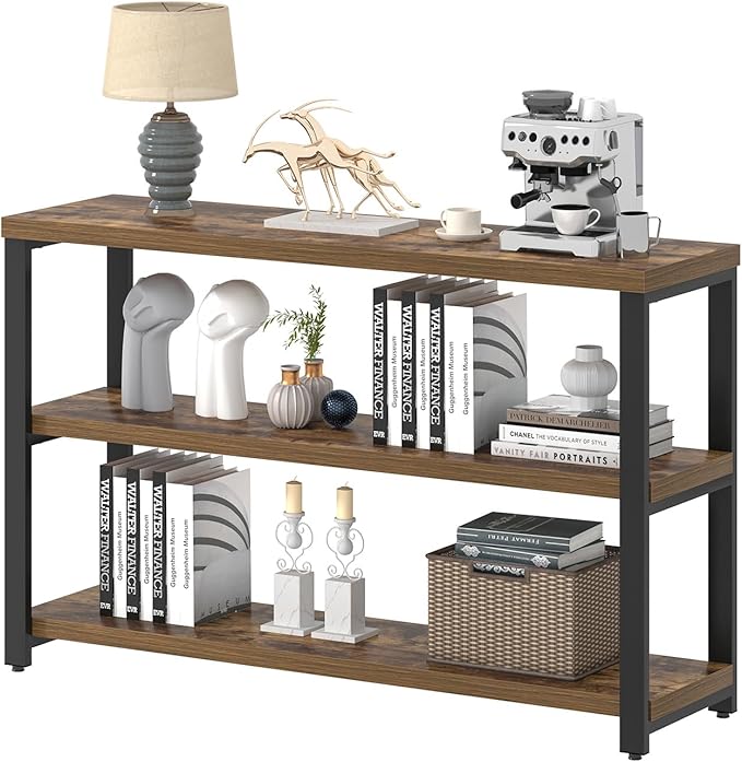 EXCEFUR Industrial Sofa Console Table, Entryway Table - Image 8