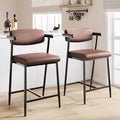 GarveeHome Bar Stools Set of 2, 26.5" Upholstered Counter Height Bar Stools by GarveeHome