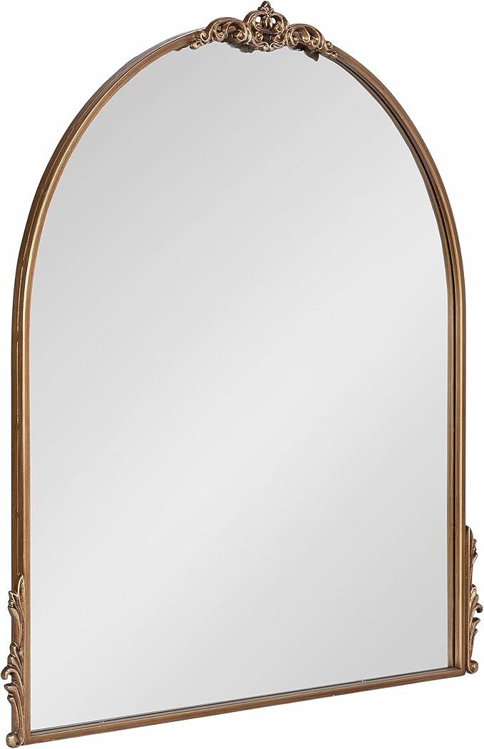 Kate and Laurel Myrcelle Traditional Arched Mirror; 30 x 32; Antique Gold; by KateandLaurel