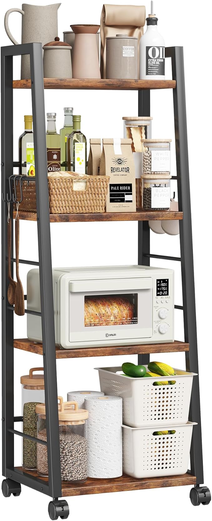 4 Tier Kitchen Storage Cart by Homeiju