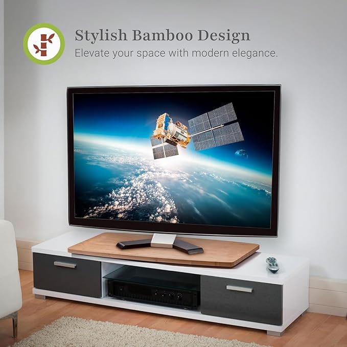 Prosumer's Choice Bamboo TV Swivel Stand - Image 2