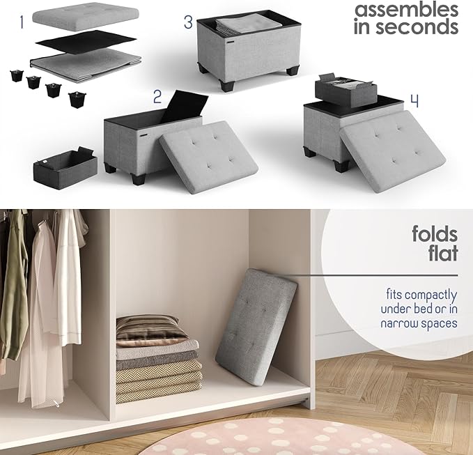 STORAGEBUD Storage Ottoman Cube - Image 9