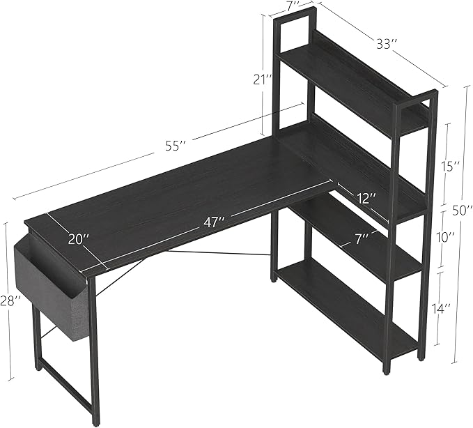 Treesland 55 Inch Computer Desk - Image 3