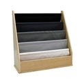 FDP Birch SoftScape Sling Book Display, 4-Shelf Vinyl Storage by FactoryDirectPartners
