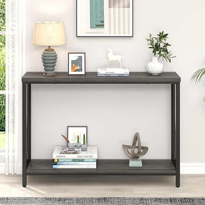 FOLUBAN Console Table for Entryway, Modern Sofa Table Behind Couch, Narrow - Image 7