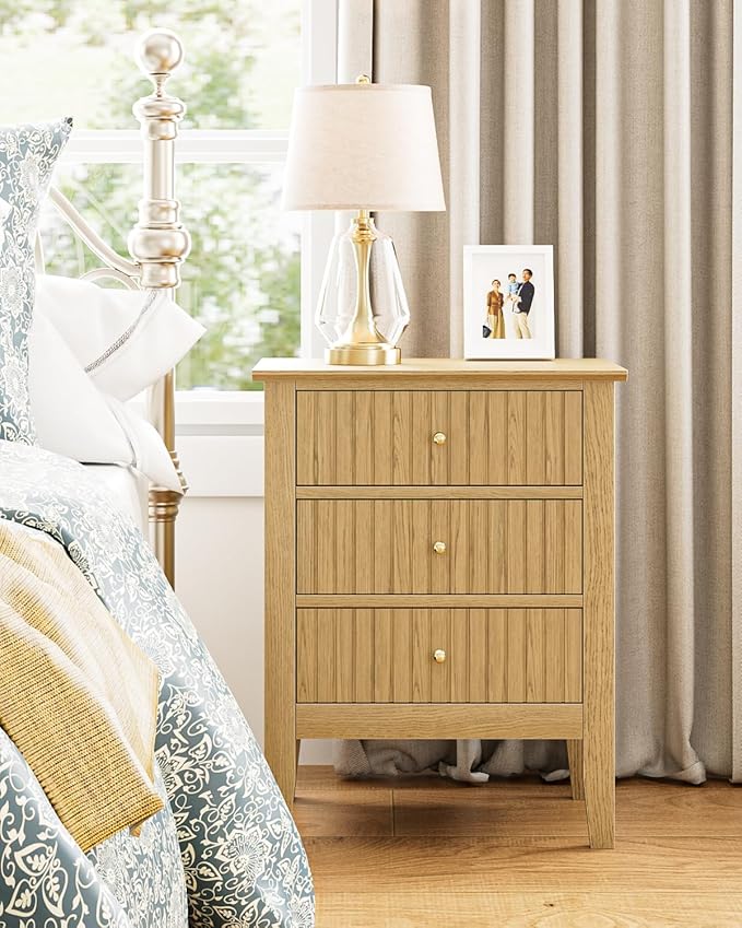 Fluted Nightstand, Farmhouse Night Stand - Image 6