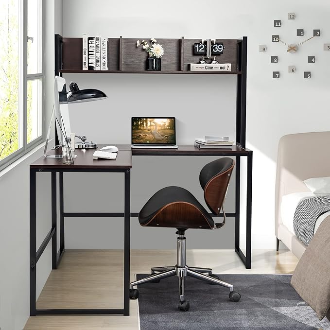 Tangkula Reversible L-Shaped Desk - Image 5