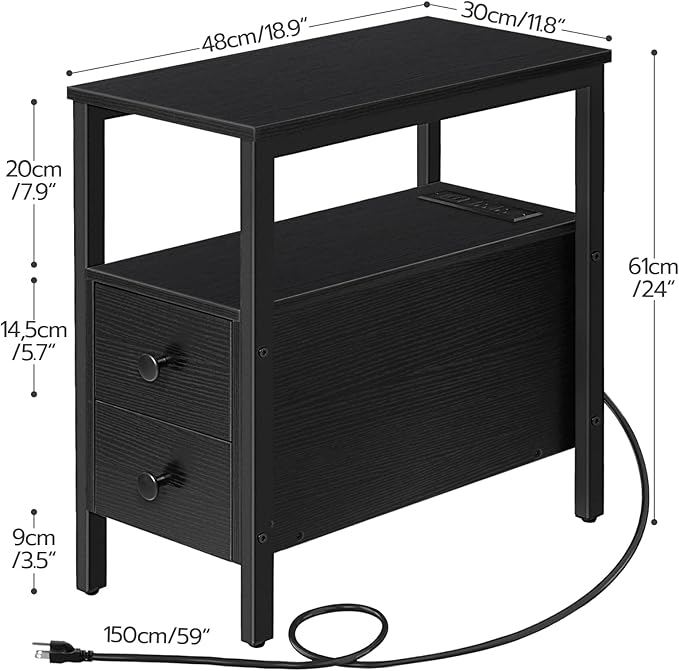 HOOBRO Set of 2 End Tables - Image 3