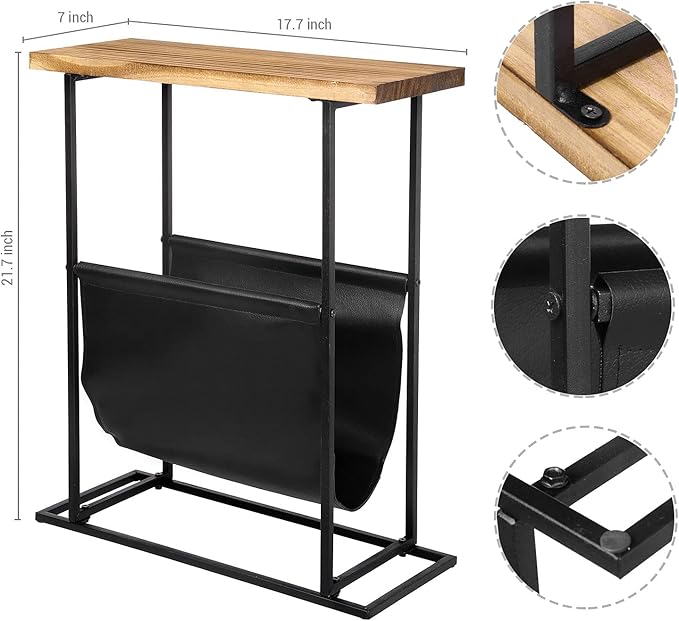 MyGift 21-Inch Modern Narrow Living Room End Table - Image 3