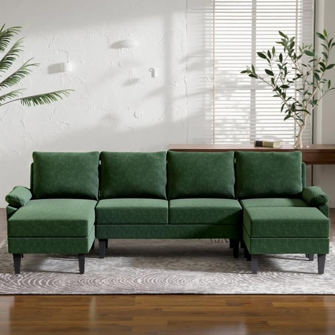 110 Inch U Shaped Sectional Couch by FONTOI