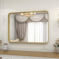 Bathroom Mirror 24x36 inch, Modern Round Corner Bathroom Vanity Mirror by VooBang