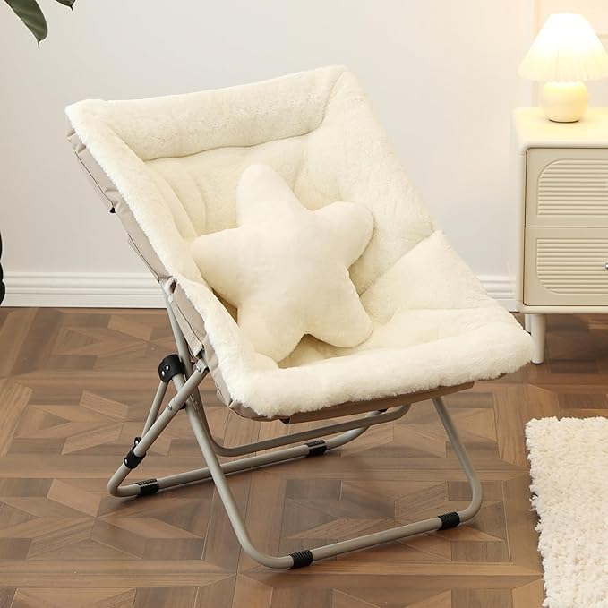 Welnow Comfy Saucer Chair, Oversized Folding Reading Chair - Image 7