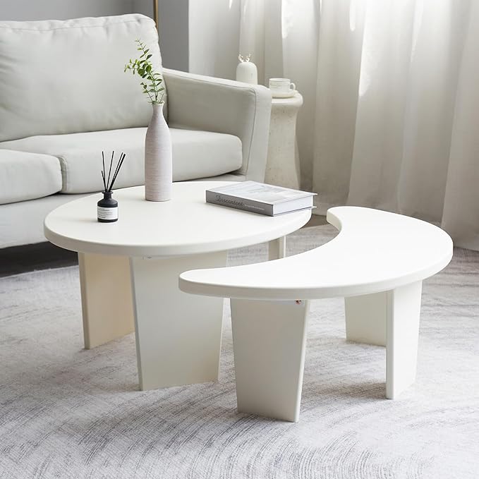 Coffee Table Set of 2, Modern Nesting Tables by ANTJUMPER