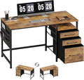 Maihail Computer Desk with Drawers, 47 inch Desk with 2 Drawers and Shelves by Maihail