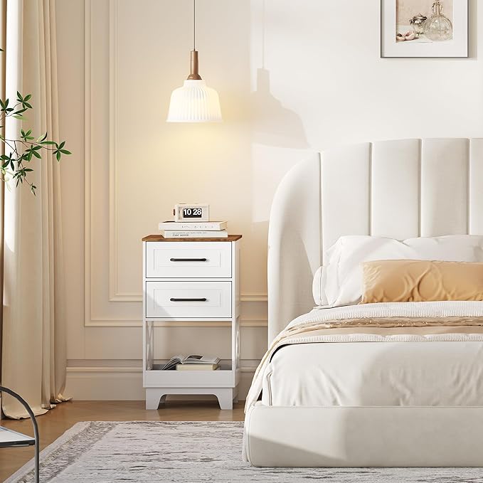 Tall Nightstand Set of 2 Side Table - Image 9