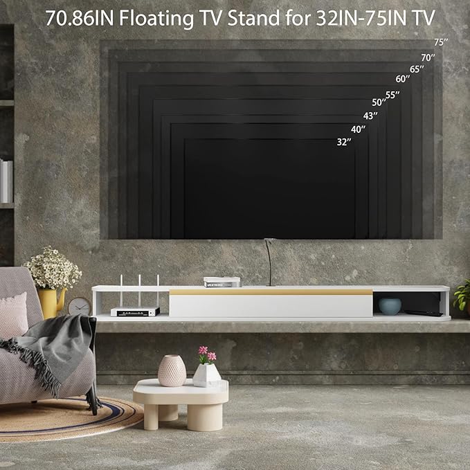 Floating TV Stand, Floating Shelves - Image 4