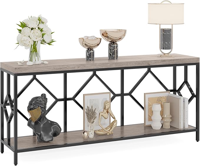 Tribesigns 71 Inch Extra Long Sofa Table, Narrow Long Sofa Console Tables - Image 8