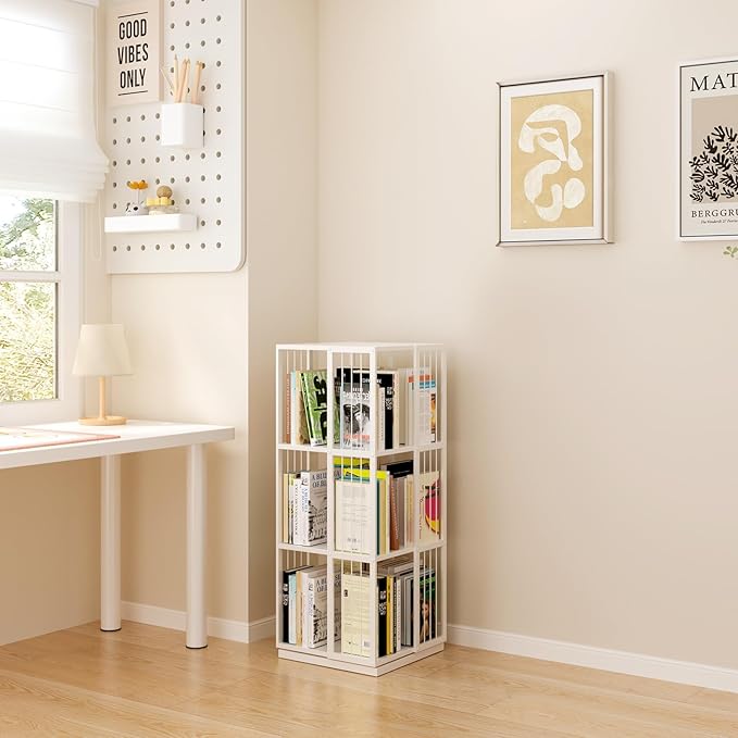 Square Rotating Bookshelf Tower - Image 7