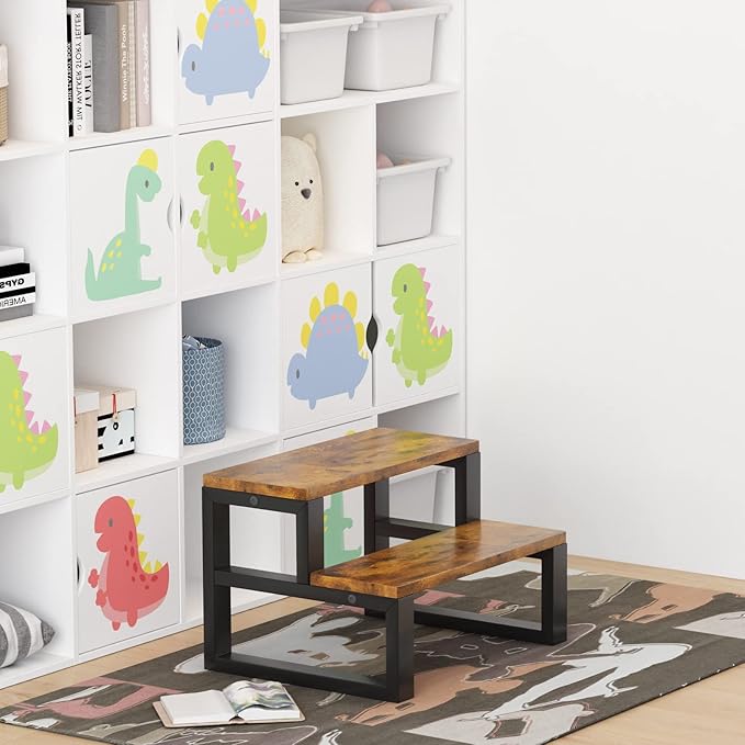 IBUYKE 2-Step Wooden Step Stools - Image 8