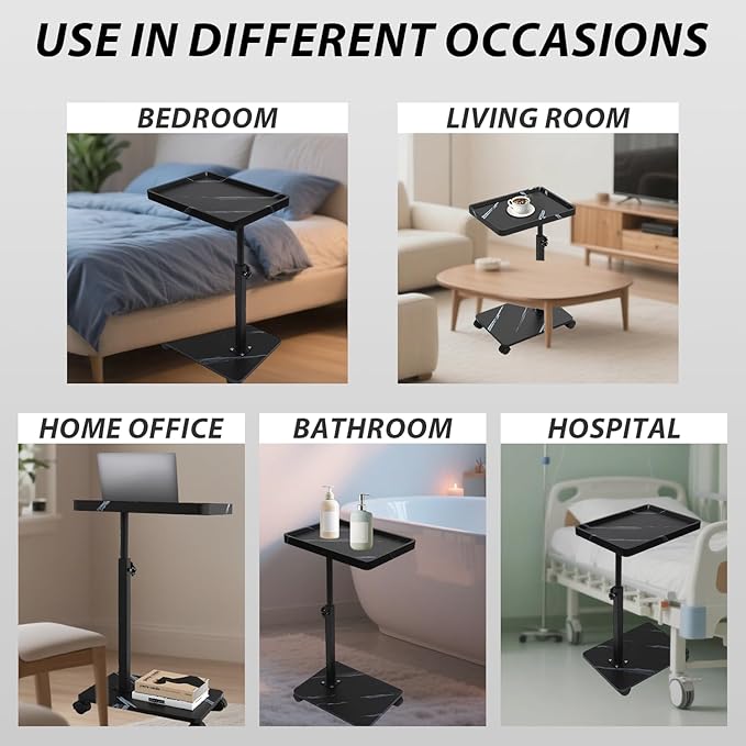 Simcat C Table End Table Adjustable Height, C Shaped Side Table - Image 7