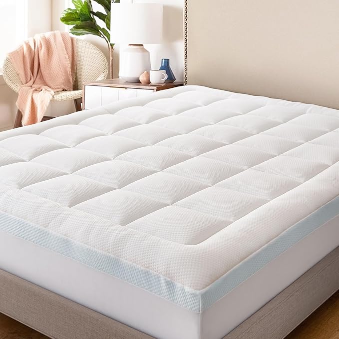 ELEMUSE Twin XL Size Dual Layer 3 Inch Memory Foam Mattress Topper - Image 9