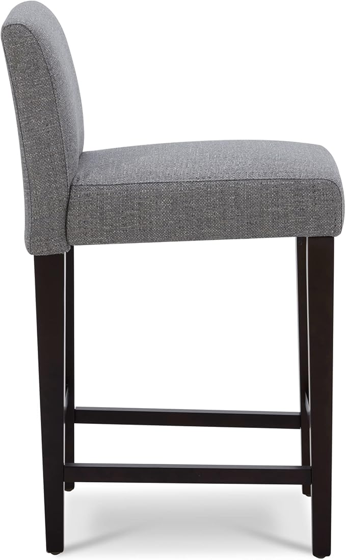 CHITA Counter Height Bar Stools Set of 2, Fabric in Fog Grey - Image 4
