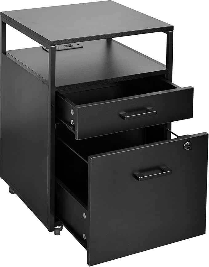 Techni Mobili Modern 2-Drawer Rolling File Cabinet - Image 6