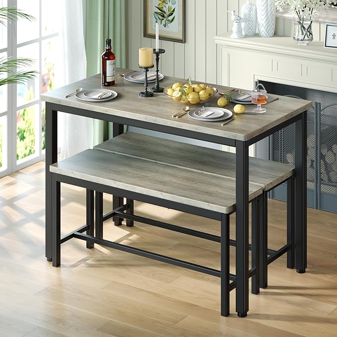Tatub Dining Table Set for 4, 3-Piece Kitchen Table - Image 4